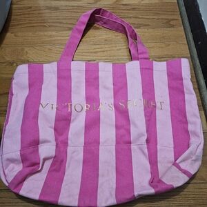 Victoria's Secret Pink and Gold Tote Bag
